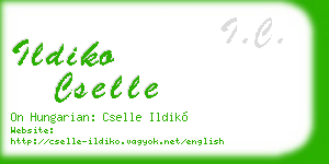 ildiko cselle business card