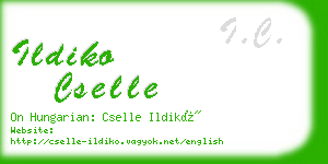 ildiko cselle business card